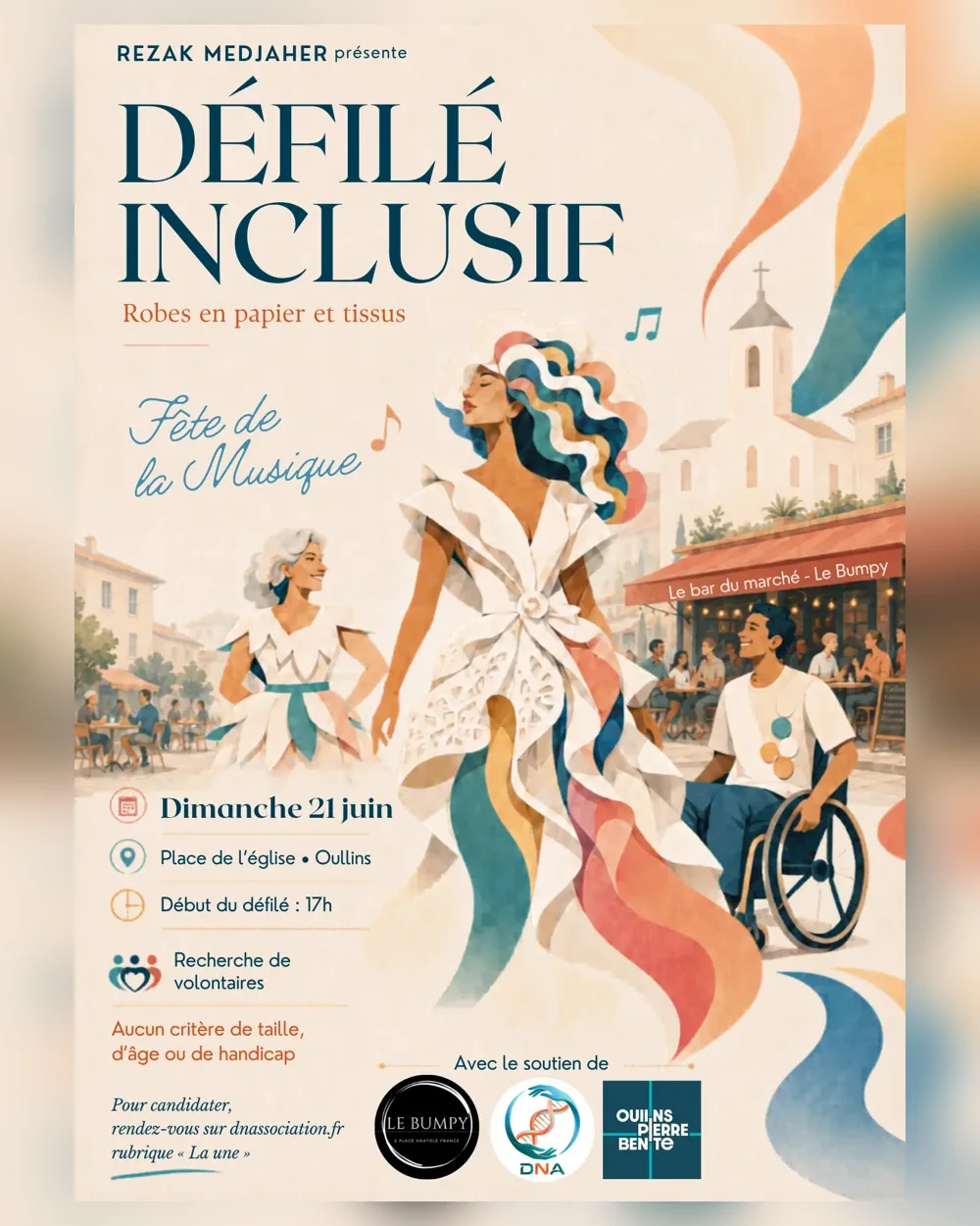 Affiche du Défilé Inclusif de la Fête de la Musique