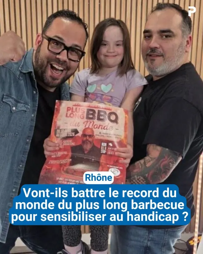 Le plus long barbecue du monde : l'équipe présente l'affiche du record pour sensibiliser au handicap