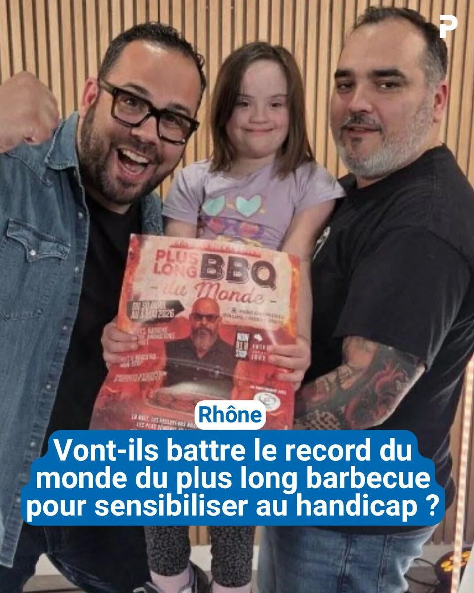Le plus long barbecue du monde : l'équipe présente l'affiche du record pour sensibiliser au handicap